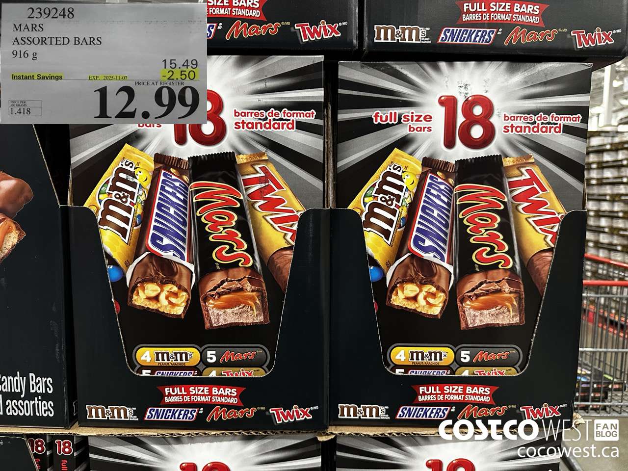 239248 MARS VARIETY PACK 18 PACK ($2.50 INSTANT SAVINGS EXPIRES ON 2025-11-07) $12.99