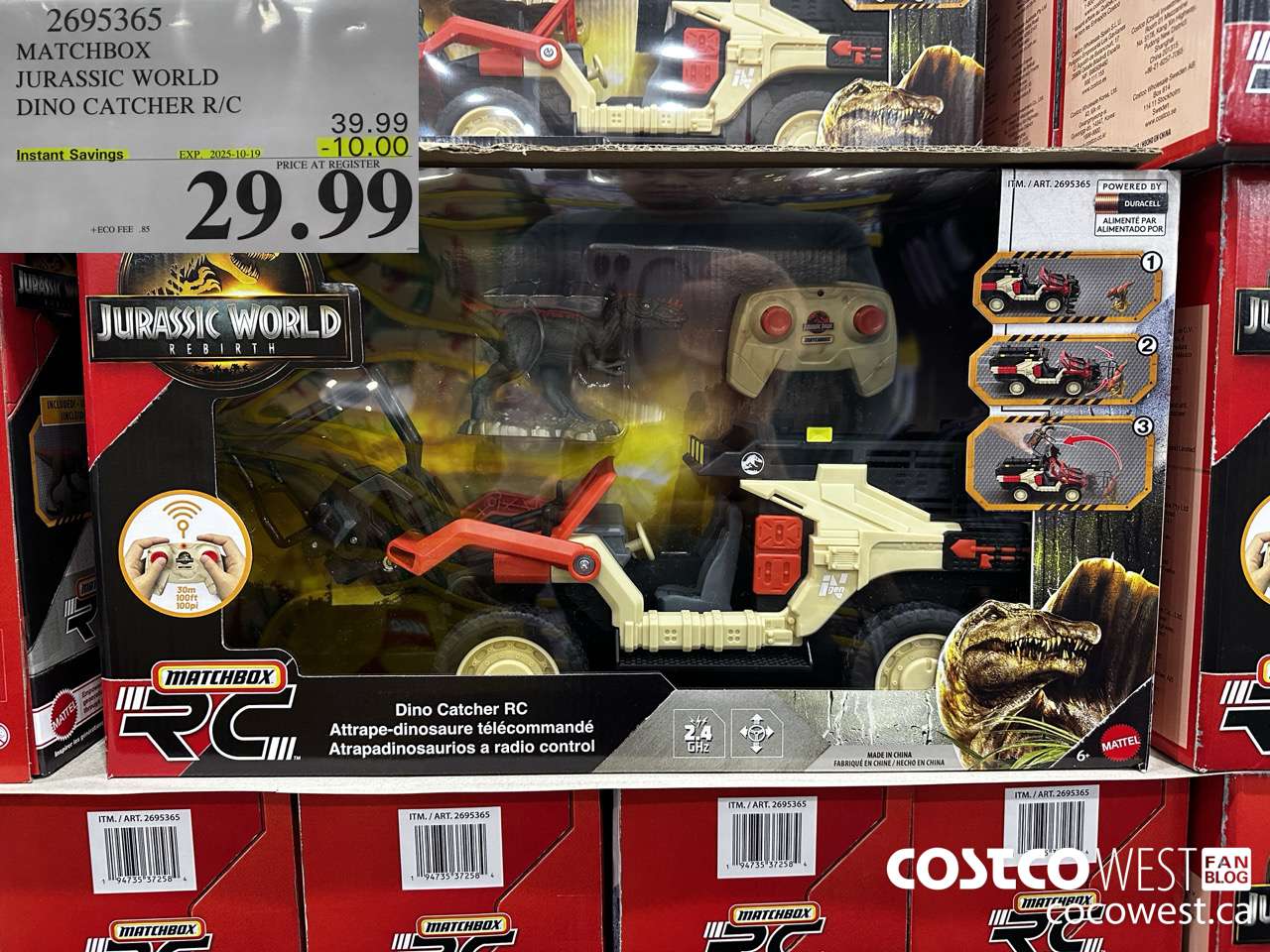 2695365 MATCHBOX JURRASIC WORLD DINO CATCHER R/C ($10.00 INSTANT SAVINGS EXPIRES ON 2025-10-19) $29.99