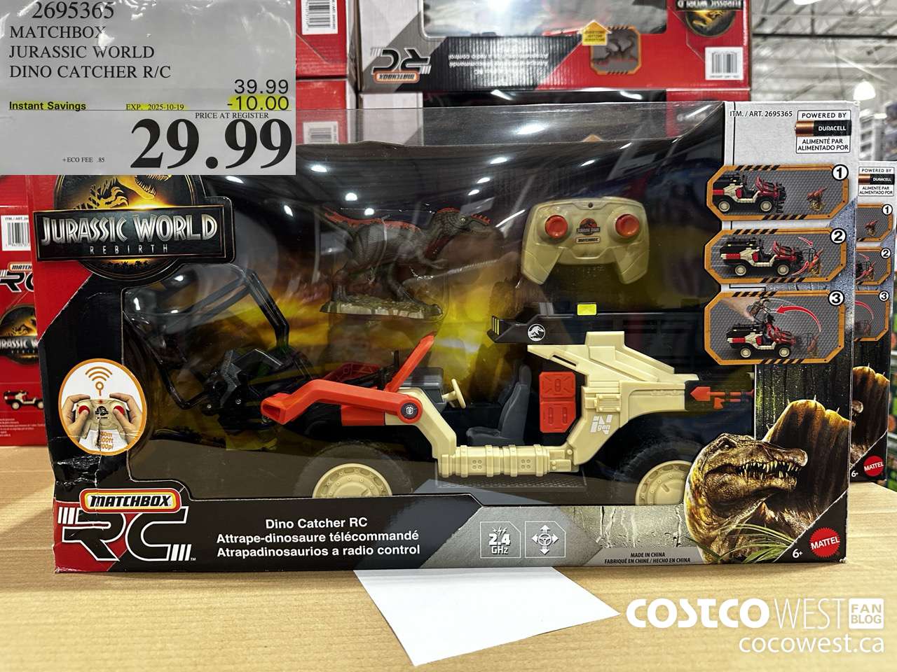 2695365 MATCHBOX JURRASIC WORLD DINO CATCHER R/C ($10.00 INSTANT SAVINGS EXPIRES ON 2025-10-19) $29.99