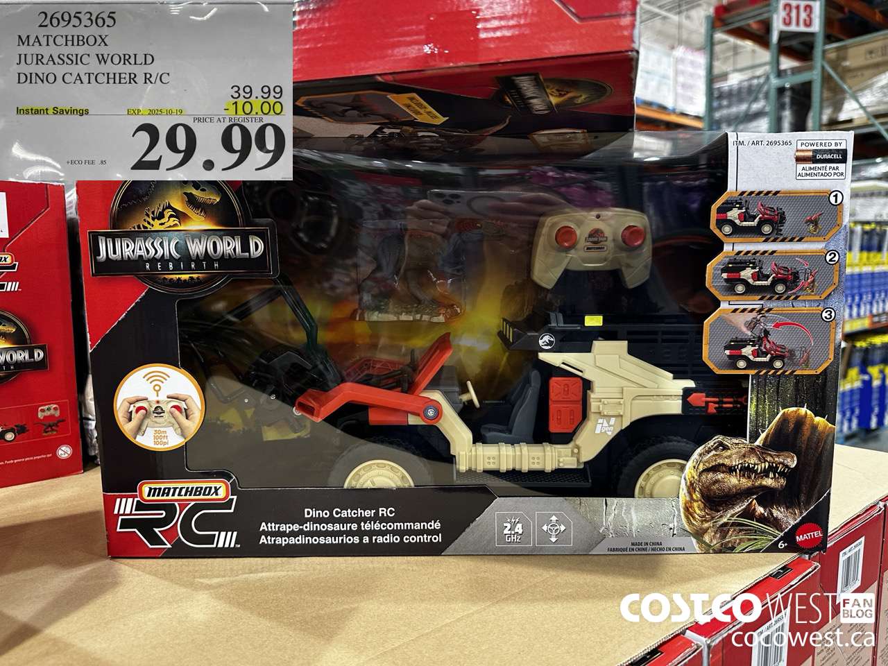 2695365 MATCHBOX JURRASIC WORLD DINO CATCHER R/C ($10.00 INSTANT SAVINGS EXPIRES ON 2025-10-19) $29.99