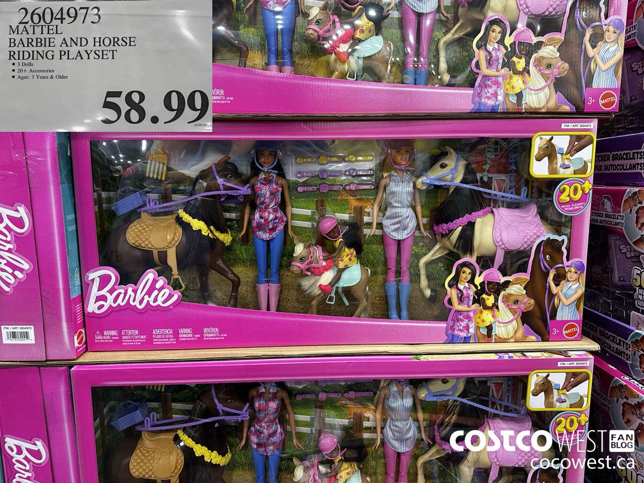 2604973 MATTEL BARBIE AND HORSE RIDING PLAYSET $58.99