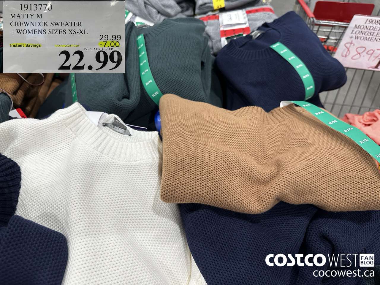 1913770 MATTY M CREWNECK SWEATER WOMENS SIZES XS-XL ($7.00 INSTANT SAVINGS EXPIRES ON 2025-10-26) $22.99