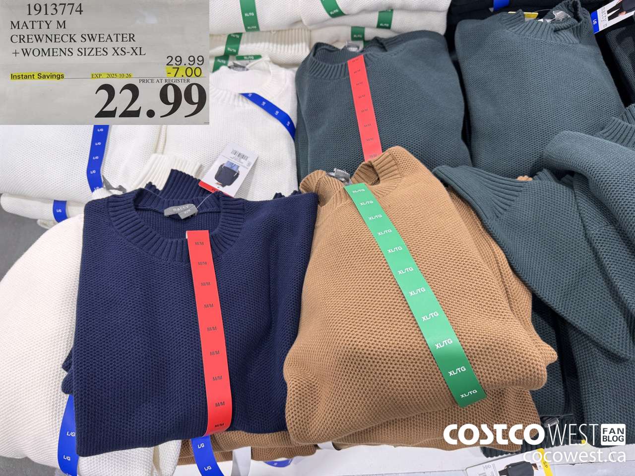 1913774 MATTY M CREWNECK SWEATER WOMENS SIZES XS-XL ($7.00 INSTANT SAVINGS EXPIRES ON 2025-10-27) $22.99