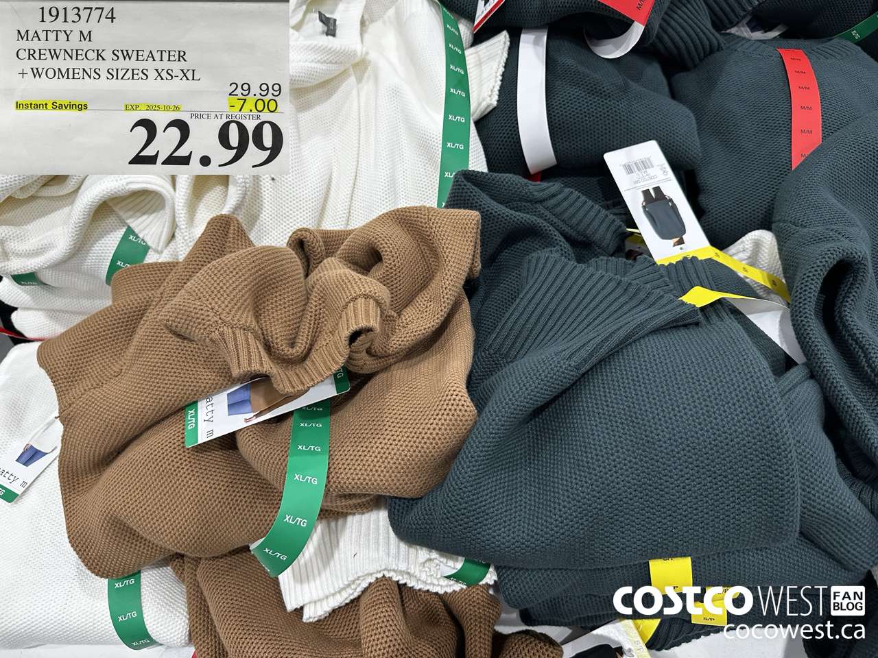 1913774 MATTY M CREWNECK SWEATER WOMENS SIZES XS-XL ($7.00 INSTANT SAVINGS EXPIRES ON 2025-10-26) $22.99