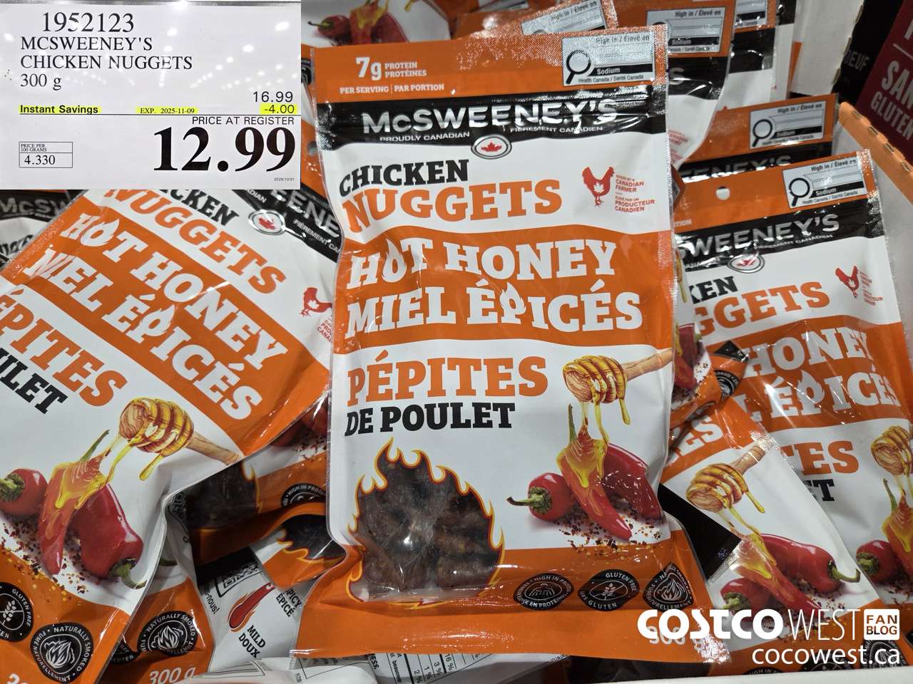 1952123 MCSWEENEY'S CHICKEN NUGGETS 300G ($4.00 INSTANT SAVINGS EXPIRES ON 2025-11-09) $12.99