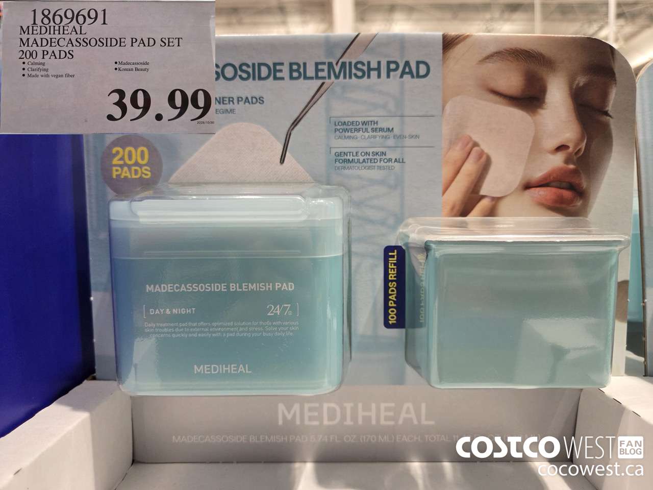1869691 MEDIHEAL MADECASSOSIDE PAD SET 200 PADS $39.99