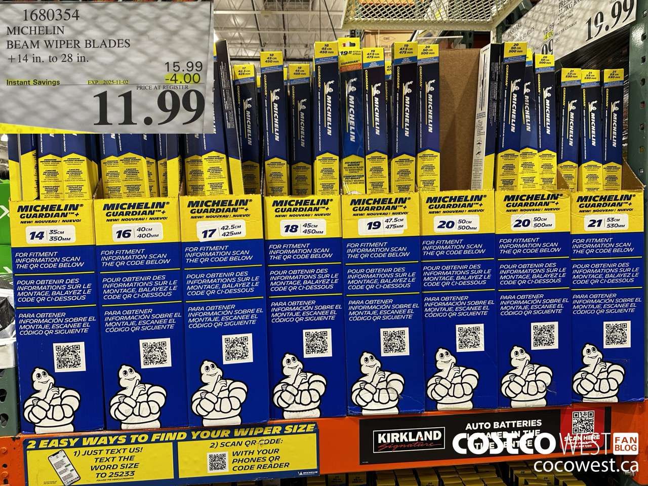 1680354 MICHELIN GUARDIAN + BEAM WIPER BLADES 14