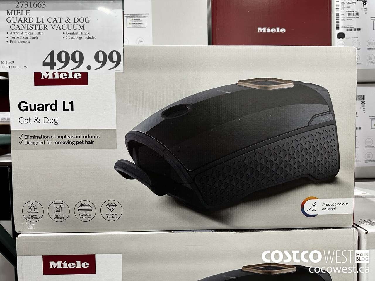 2731663 MIELE GUARD L1 CAT & DOG CANISTER VACUUM $499.99