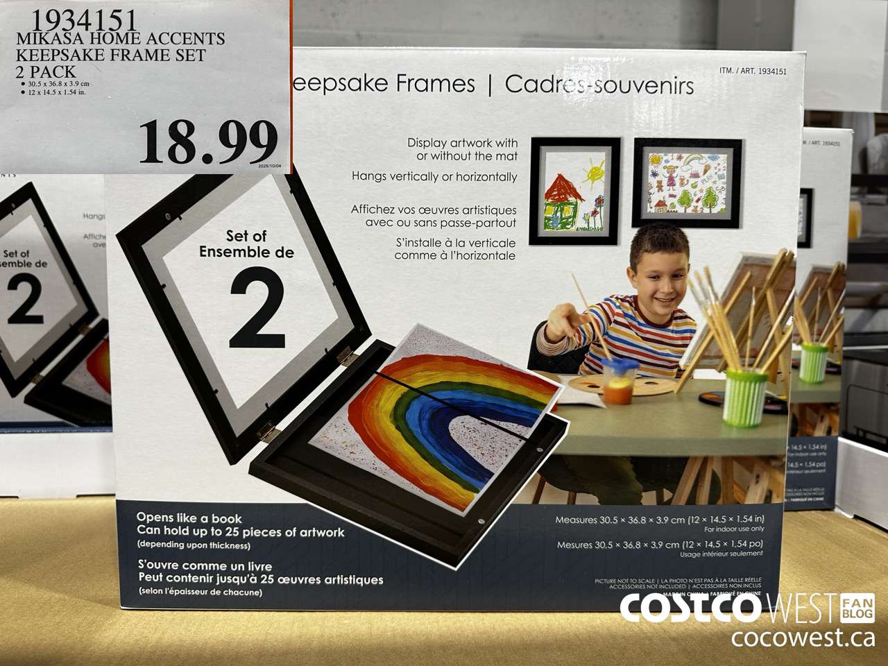 1934151 MIKASA HOME ACCENTS KEEPSAKE FRAME SET 2 PACK $18.99