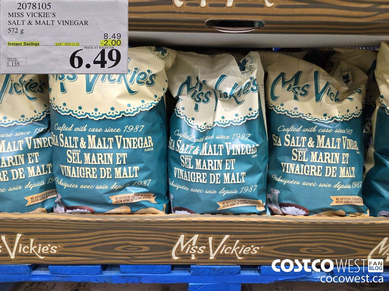 2078105 MISS VICKIE'S SALT & MALT VINEGAR 572G ($2.00 INSTANT SAVINGS EXPIRES ON 2025-11-23) $6.49