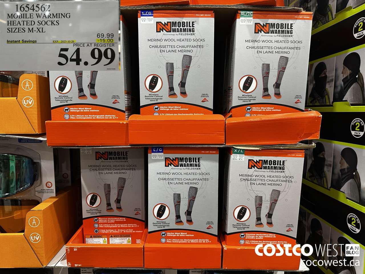 1654562 MOBILE WARMING HEATED SOCKS SIZES M-XL ($15.00 INSTANT SAVINGS EXPIRES ON 2025-10-26) $54.99