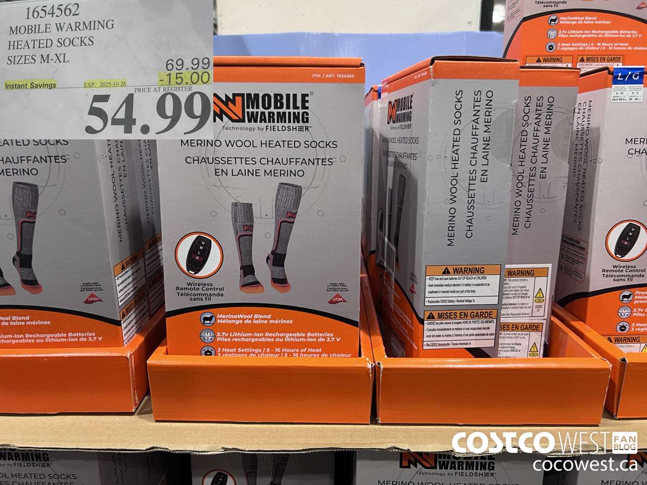 1654562 MOBILE WARMING HEATED SOCKS SIZES M-XL ($15.00 INSTANT SAVINGS EXPIRES ON 2025-10-26) $54.99