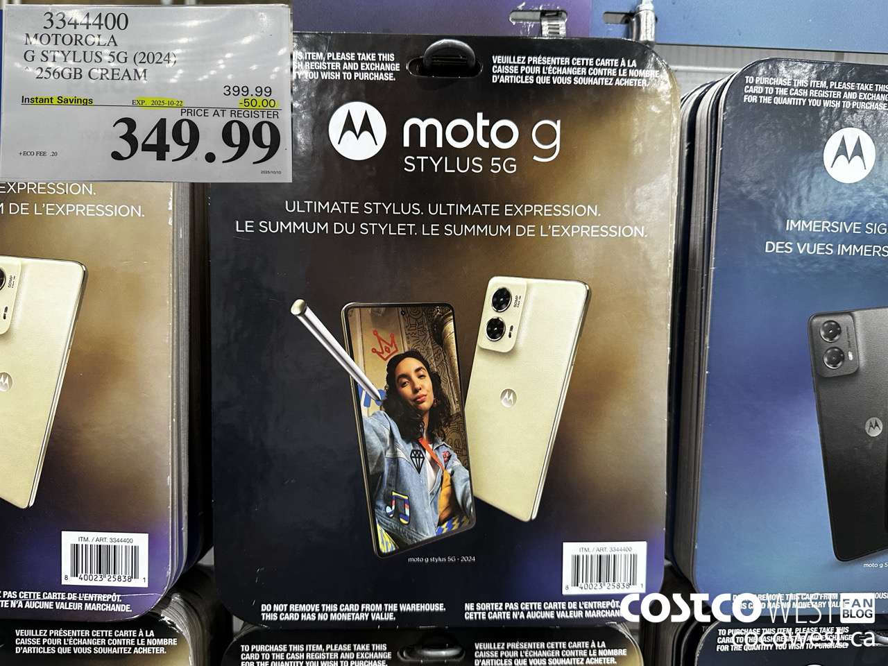 3344400 MOTOROLA G STYLUS 5G (2024) 256GB CREAM ($50.00 INSTANT SAVINGS EXPIRES ON 2025-10-22) $349.99
