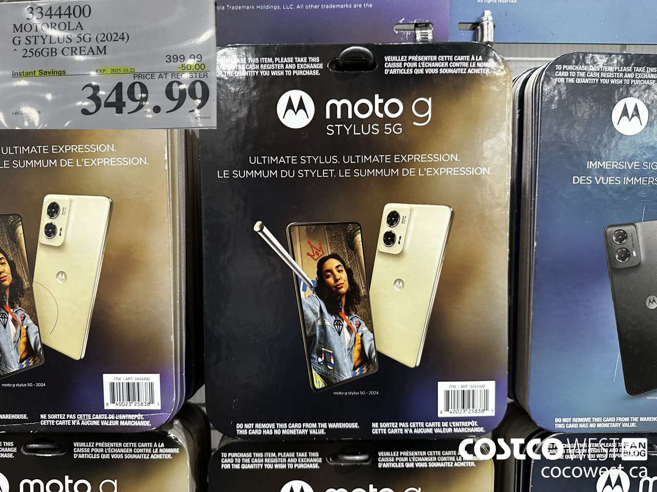 3344400 MOTOROLA G STYLUS 5G (2024) 256GB CREAM ($50.00 INSTANT SAVINGS EXPIRES ON 2025-10-22) $349.99