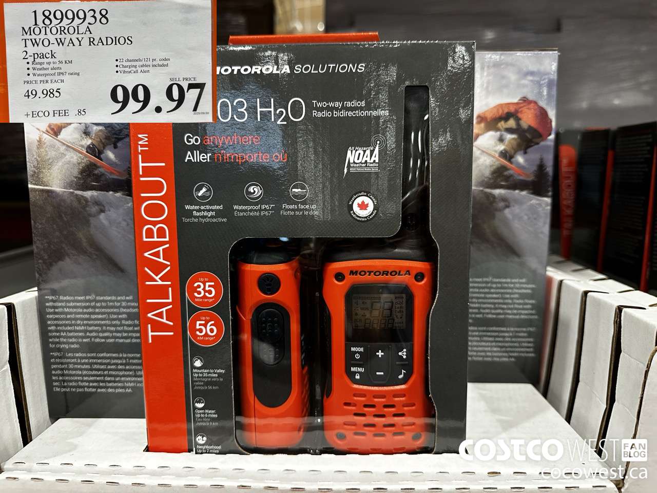 1899938 MOTOROLA TWO-WAY RADIOS 2-PACK $99.97