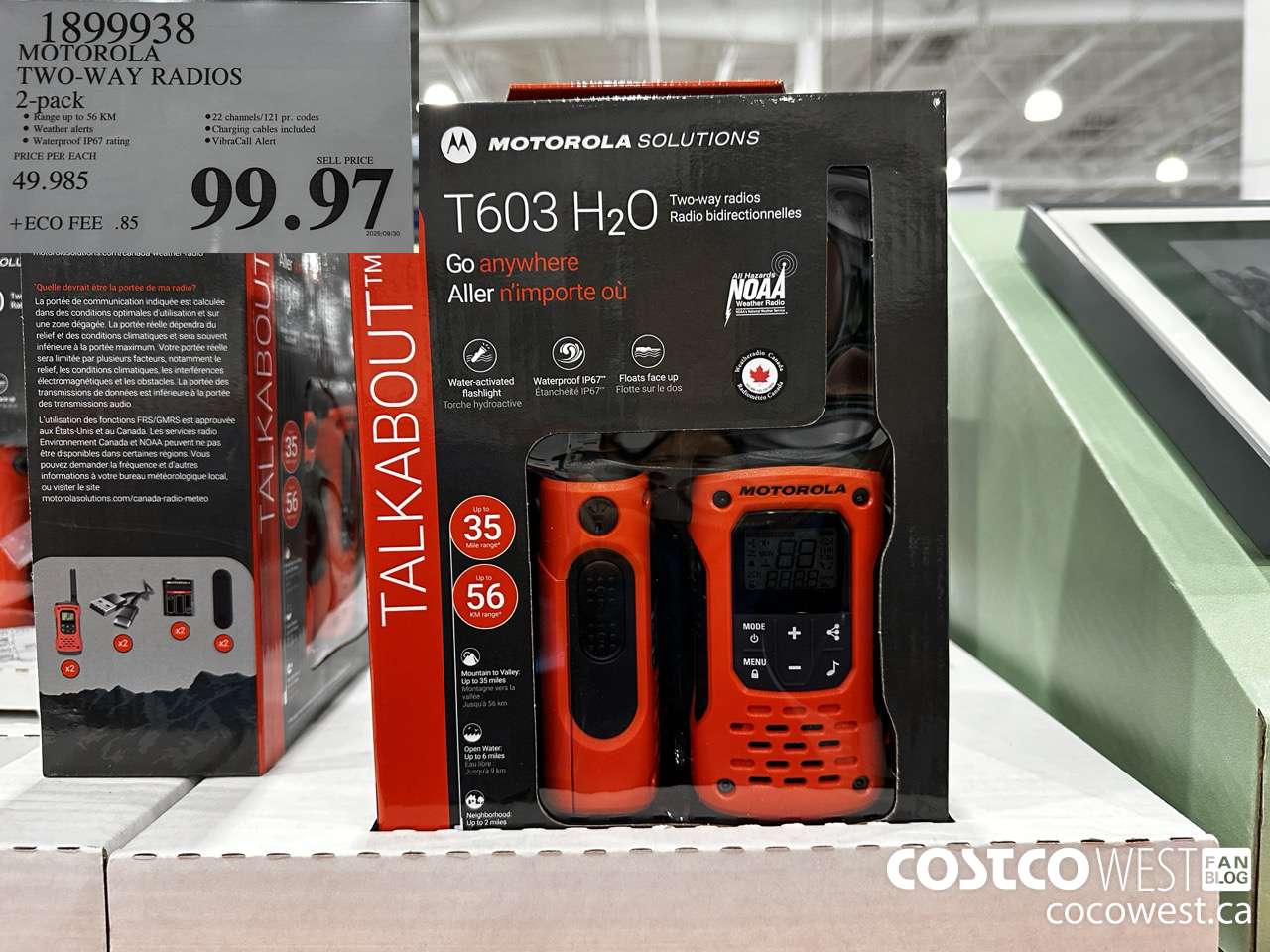 1899938 MOTOROLA TWO-WAY RADIOS 2-PACK $99.97