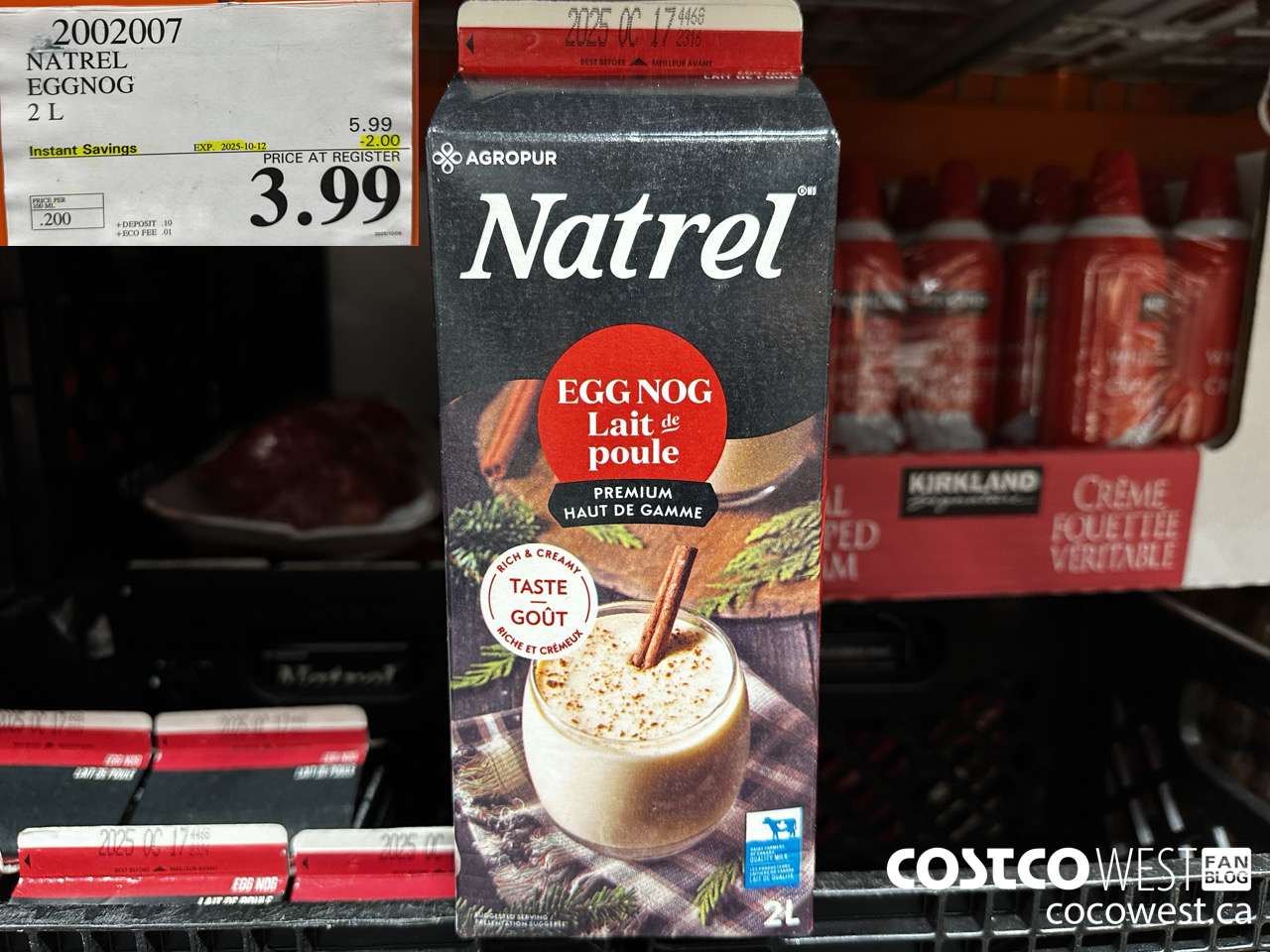 2002007 NATREL EGG NOG 2 L ($2.00 INSTANT SAVINGS EXPIRES ON 2025-10-21) $3.99