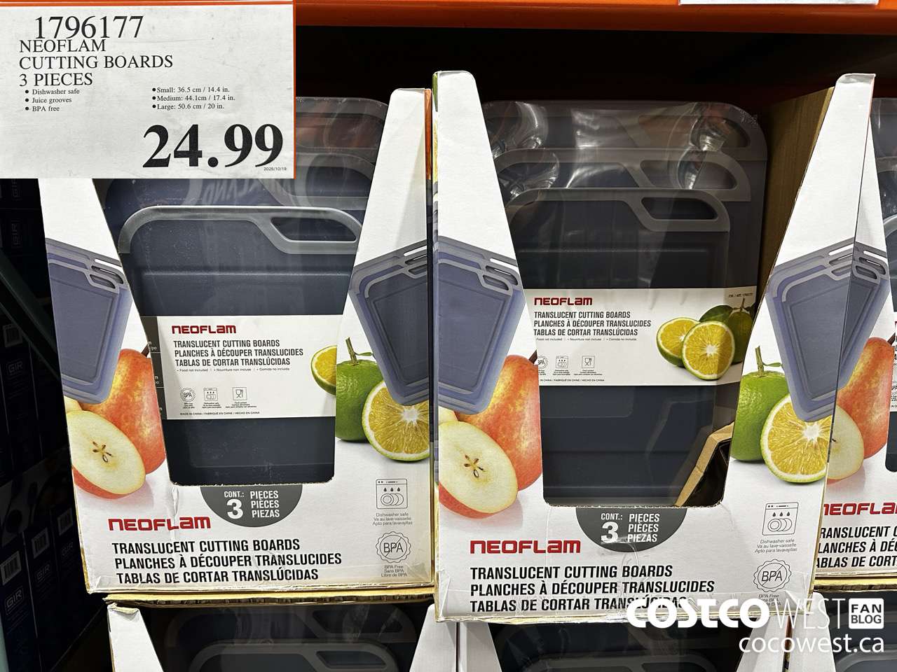 1796177 NEOFLAM CUTTING BOARDS 3 PIECES $24.99