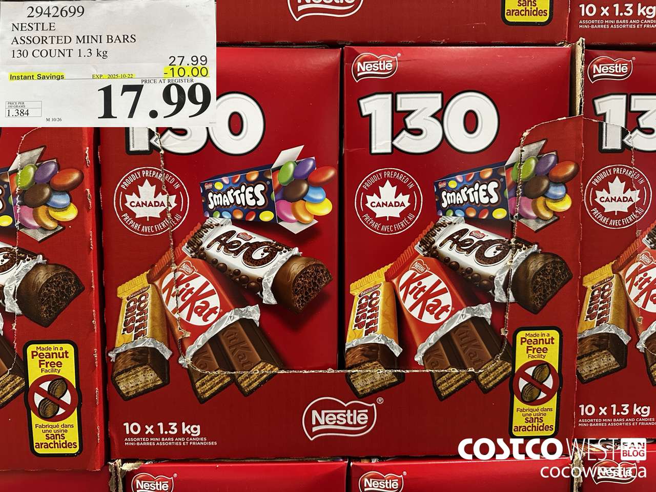 2942699 NESTLE FAVOURITES 130 COUNT 1.3KG ($10.00 INSTANT SAVINGS EXPIRES ON 2025-10-22) $17.99