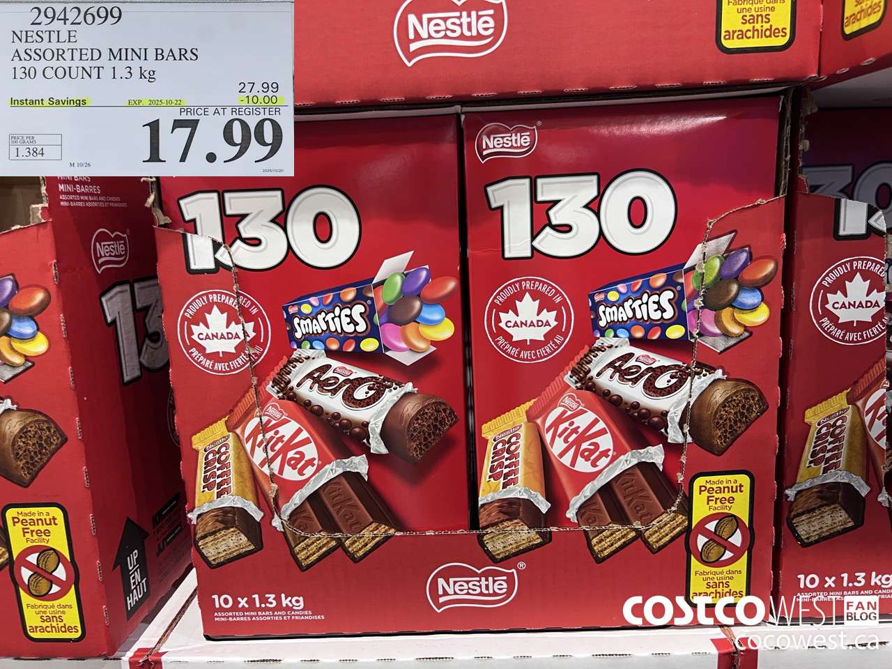 2942699 NESTLE FAVOURITES 130 COUNT 1.3KG ($10.00 INSTANT SAVINGS EXPIRES ON 2025-10-22) $17.99