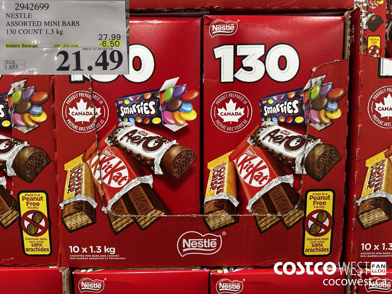 2942699 NESTLE FAVOURITES 130 COUNT ($6.50 INSTANT SAVINGS EXPIRES ON 2025-10-08) $21.49