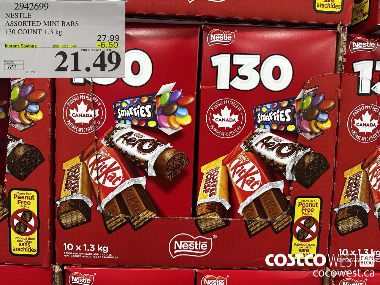 2942699 NESTLE FAVOURITES 130 COUNT ($6.50 INSTANT SAVINGS EXPIRES ON 2025-10-08) $21.49