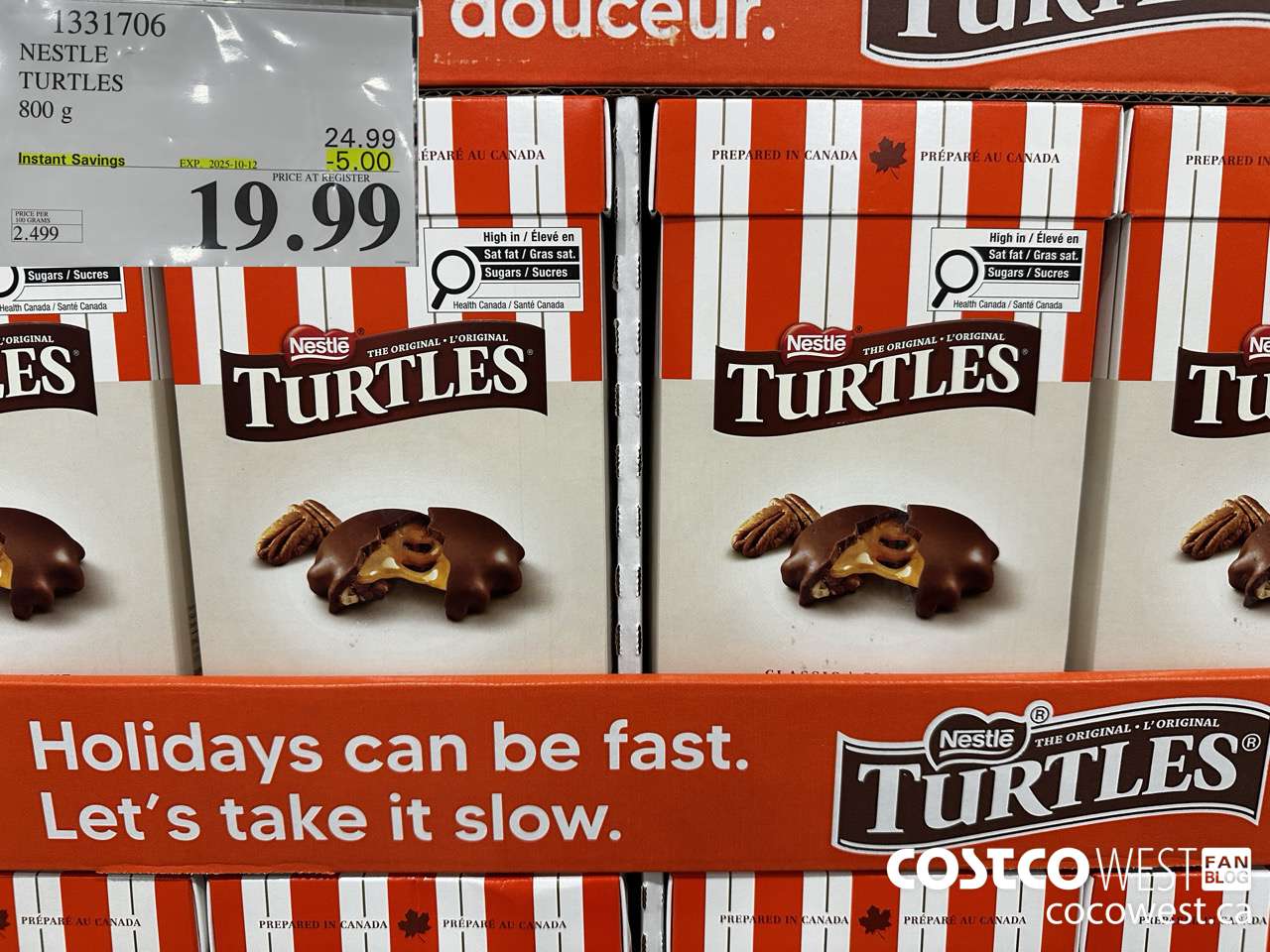 1331706 NESTLE TURTLES 800 g ($5.00 INSTANT SAVINGS EXPIRES ON 2025-10-12) $19.99