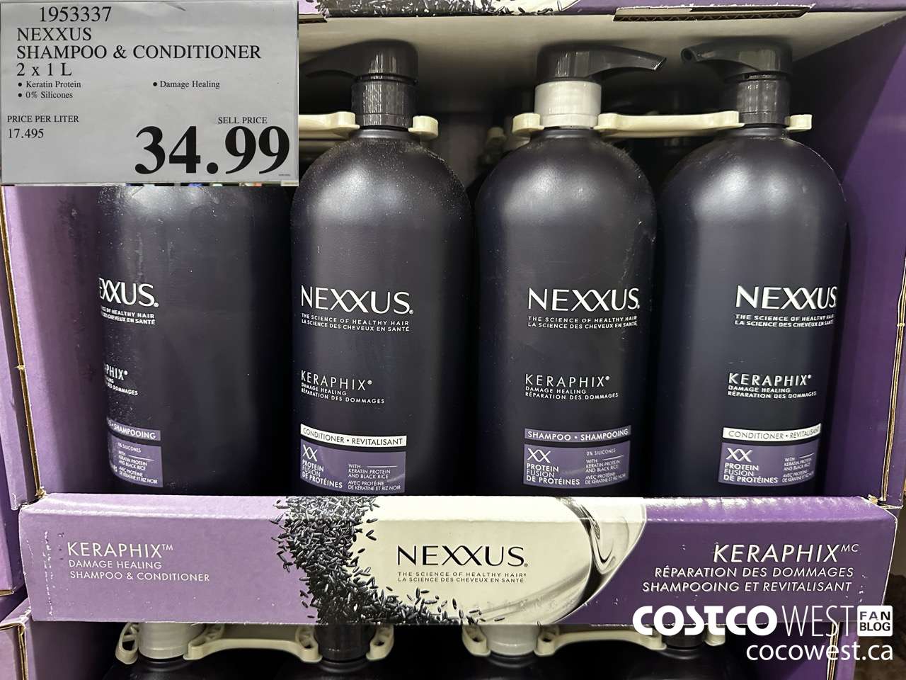 1953337 NEXXUS SHAMPOO & CONDITIONER 2 X 1L $34.99