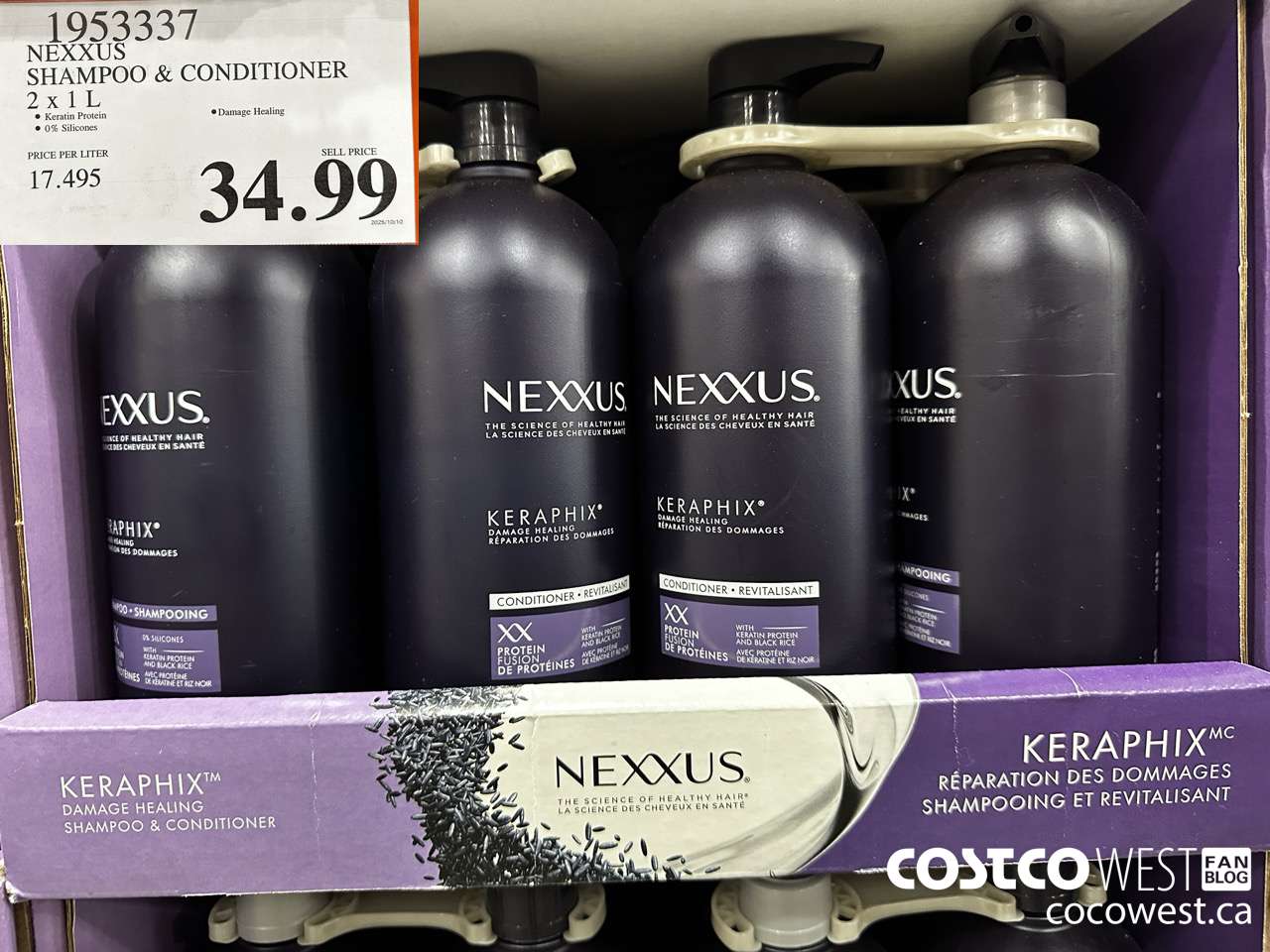 1953337 NEXXUS SHAMPOO & CONDITIONER 2 X 1L $34.99