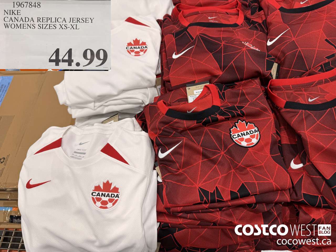 1967848 NIKE CANADA REPLICA JERSEY WOMENS SIZES XS-XL $44.99