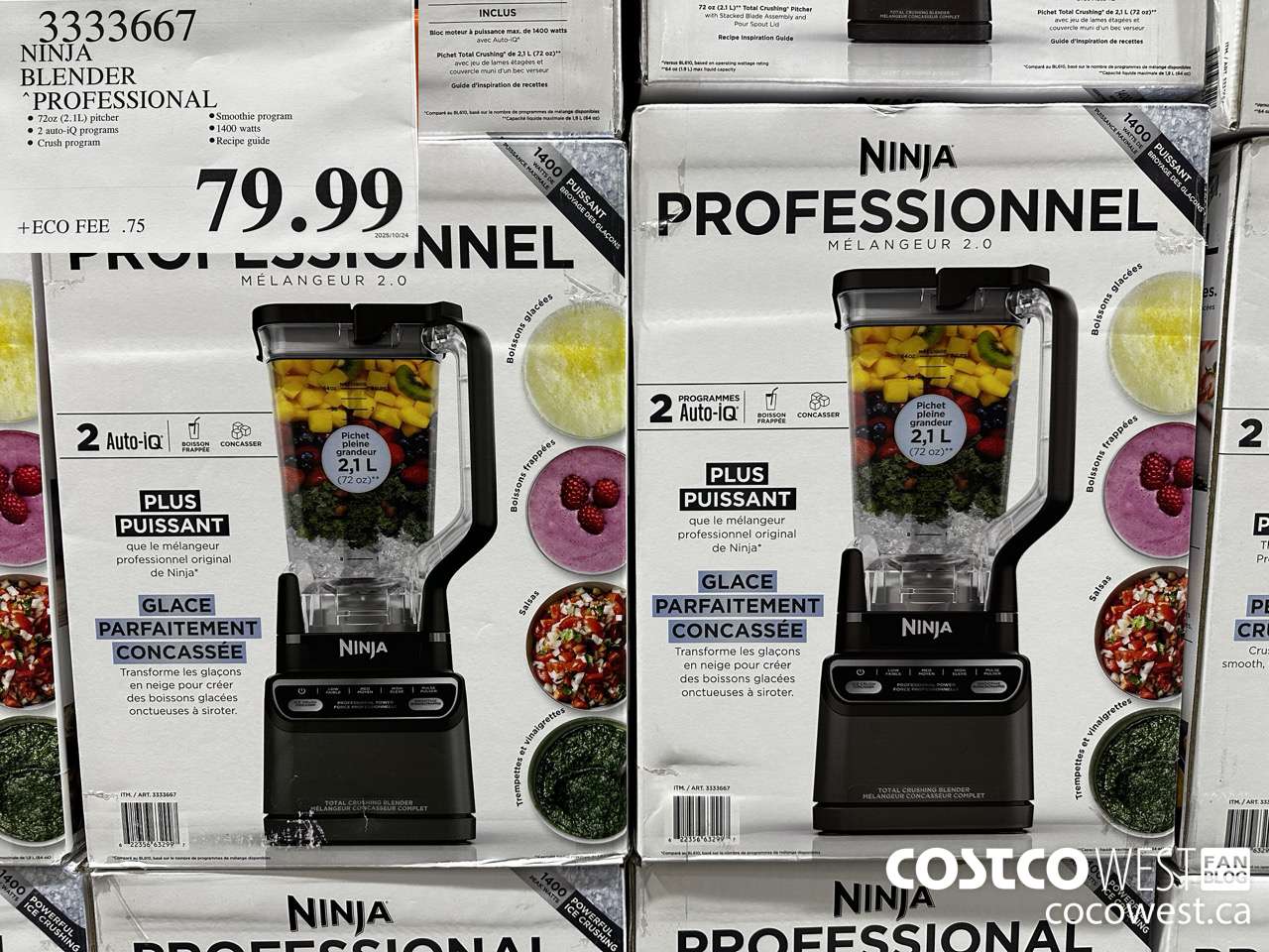 3333667 NINJA BLENDER PROFESSIONAL $79.99