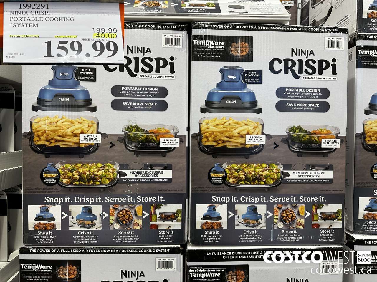 1992291 NINJA CIRSPI PORTABLE COOKING SYSTEM ($40.00 INSTANT SAVINGS EXPIRES ON 2025-11-23) $159.99