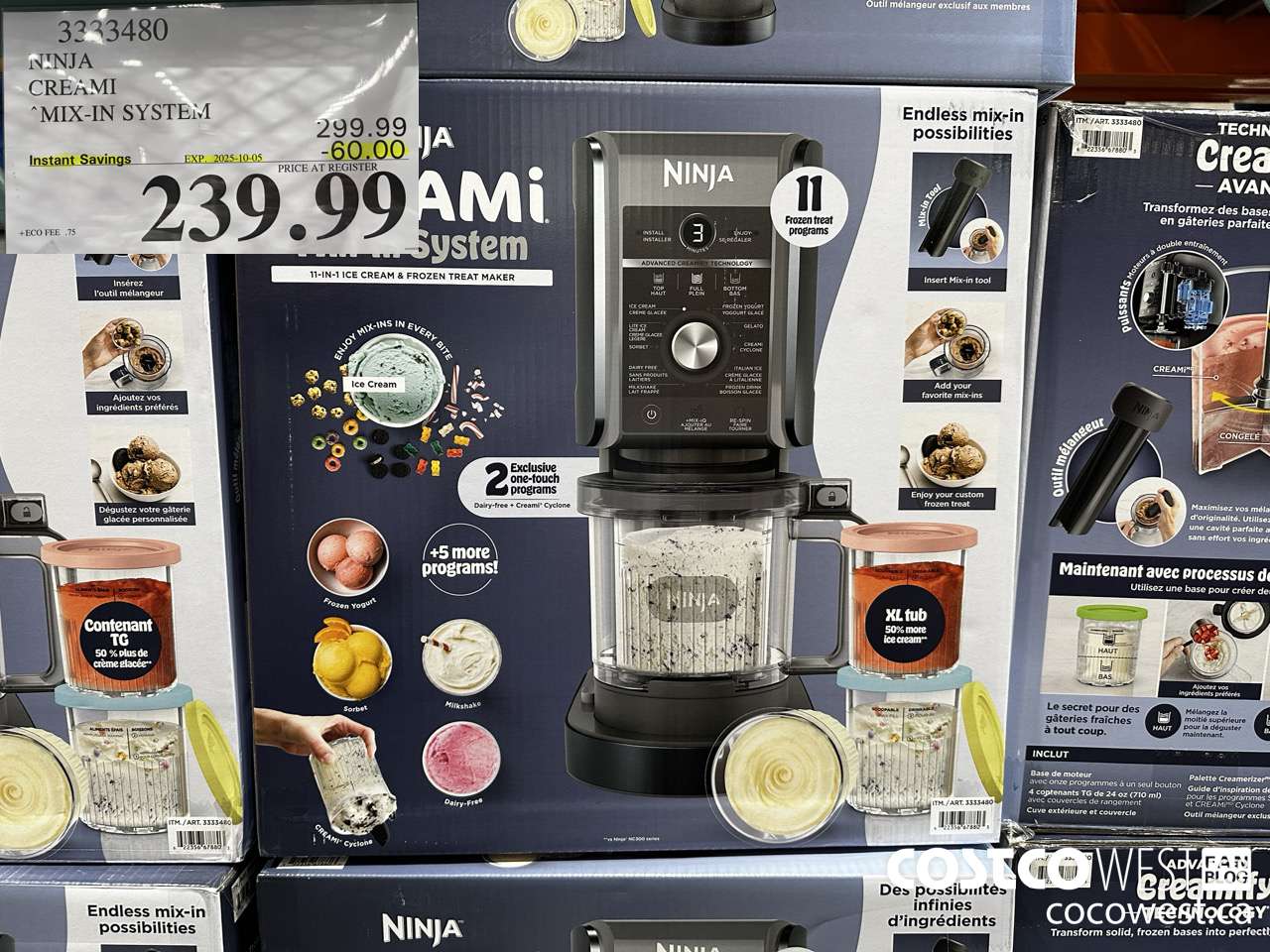3333480 NINJA CREAMI MIX-IN SYSTEM ($60.00 INSTANT SAVINGS EXPIRES ON 2025-10-05) $239.99
