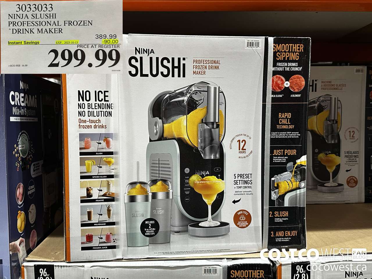 3033033 NINJA SLUSHI PROFESSIONAL FROZEN DRINK MAKER ($90.00 INSTANT SAVINGS EXPIRES ON 2025-10-13) $299.99