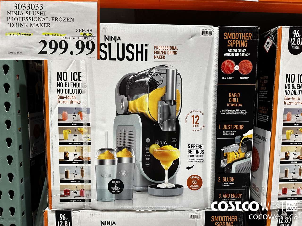 3033033 NINJA SLUSHI PROFESSIONAL FROZEN DRINK MAKER ($90.00 INSTANT SAVINGS EXPIRES ON 2025-10-13) $299.99