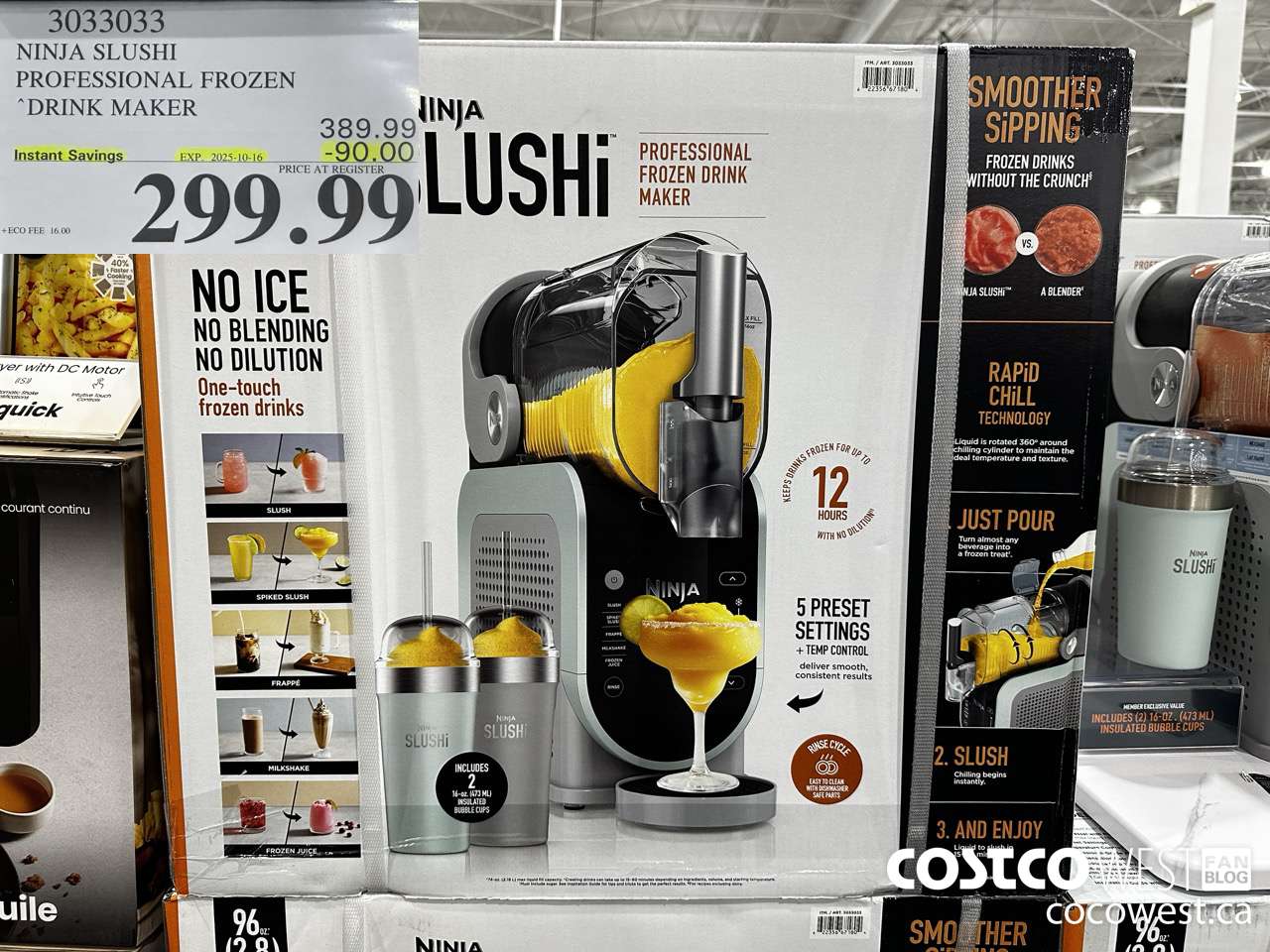 3033033 NINJA SLUSHI PROFESSIONAL FROZEN DRINK MAKER ($90.00 INSTANT SAVINGS EXPIRES ON 2025-10-16) $299.99