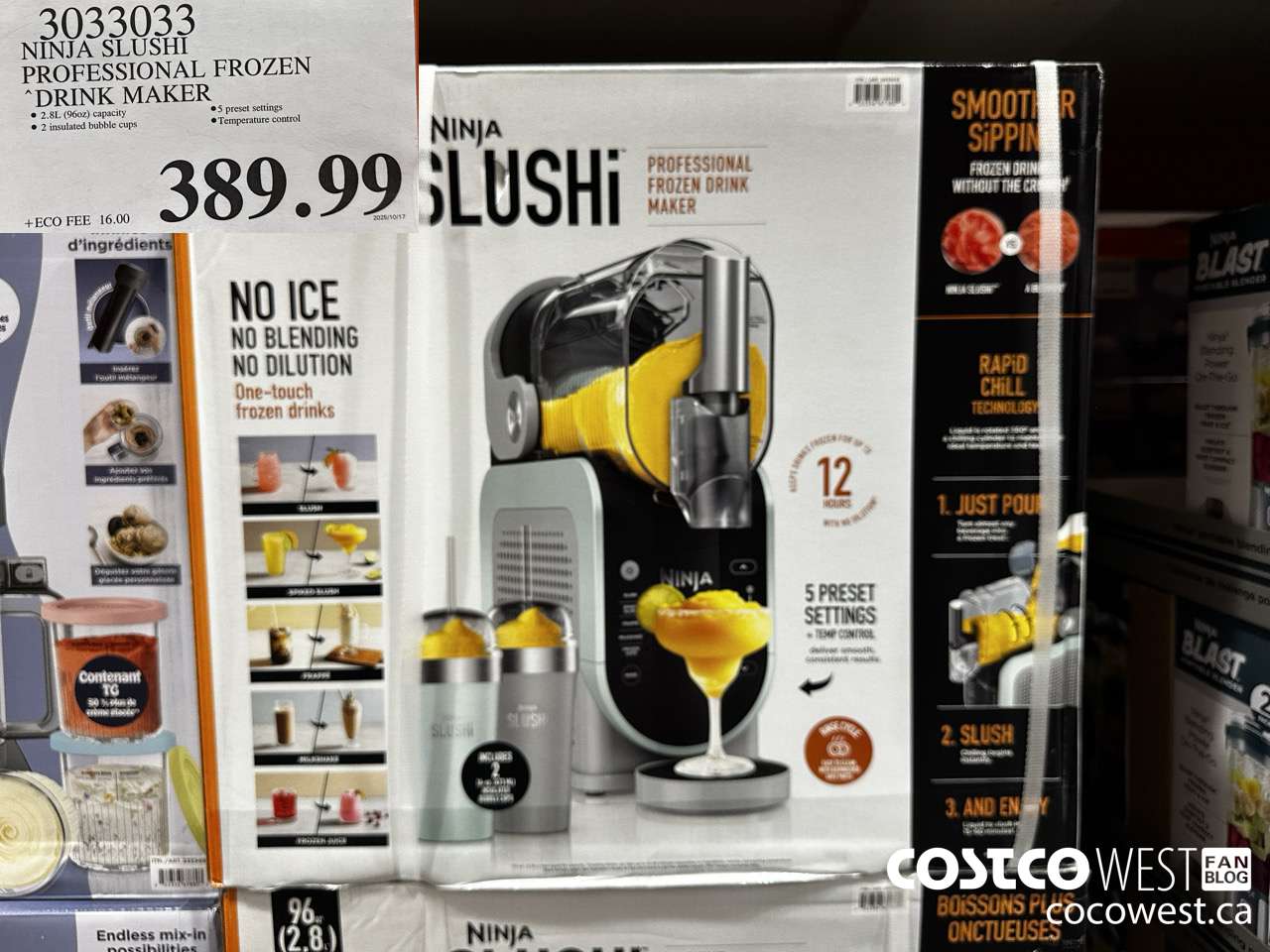 3033033 NINJA SLUSHI PROFESSIONAL FROZEN DRINK MAKER $389.99