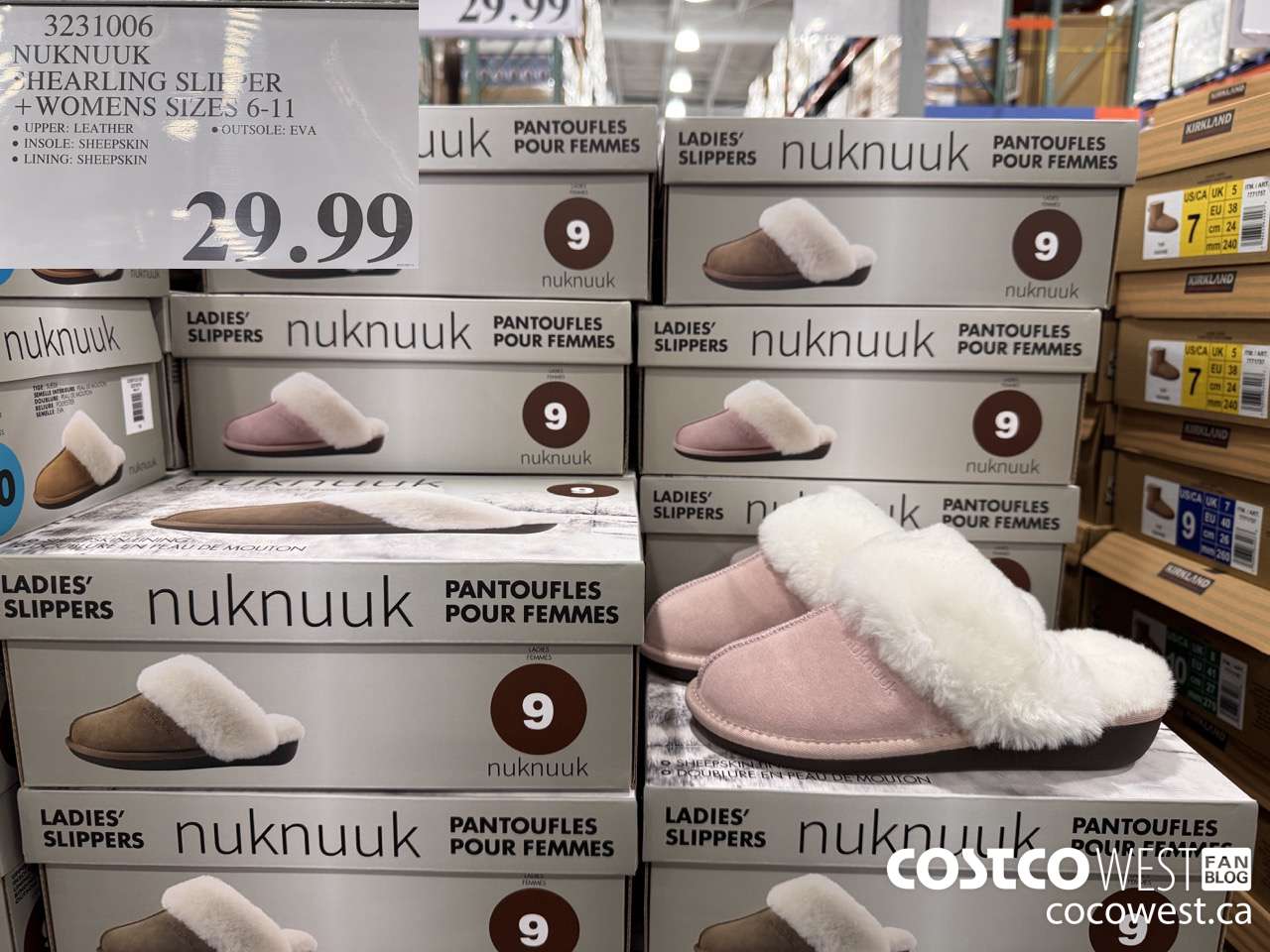 3231006 NUKNUUK SHEARLING SLIPPER LADIES SIZES 6-11 $29.99