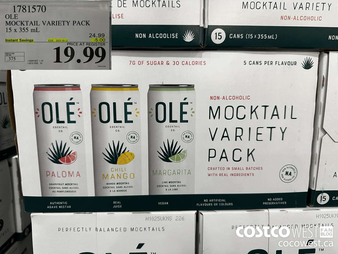 1781570 OLE MOCKTAIL VARIETY PACK 15 X 355ML ($5.00 INSTANT SAVINGS EXPIRES ON 2025-10-12) $19.99