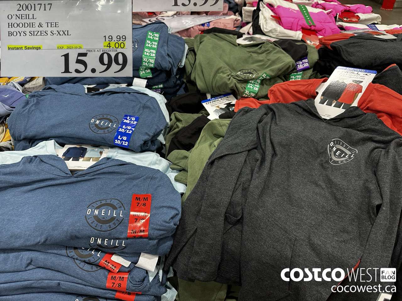 2001717 O'NEILL HOODIE & TEE BOYS SIZES S-XXL ($4.00 INSTANT SAVINGS EXPIRES ON 2025-10-26) $15.99