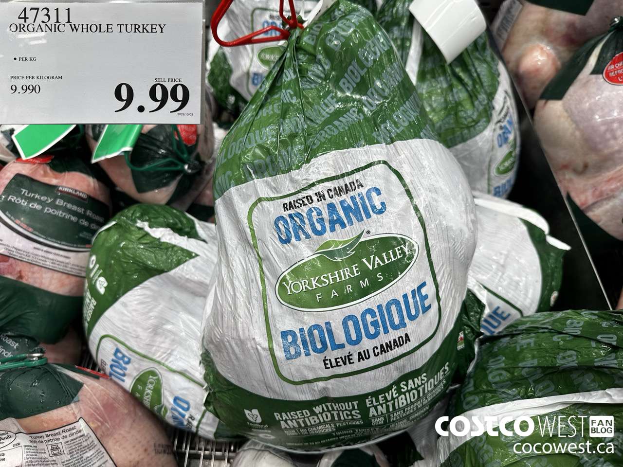 47311 ORGANIC WHOLE TURKEY $9.99