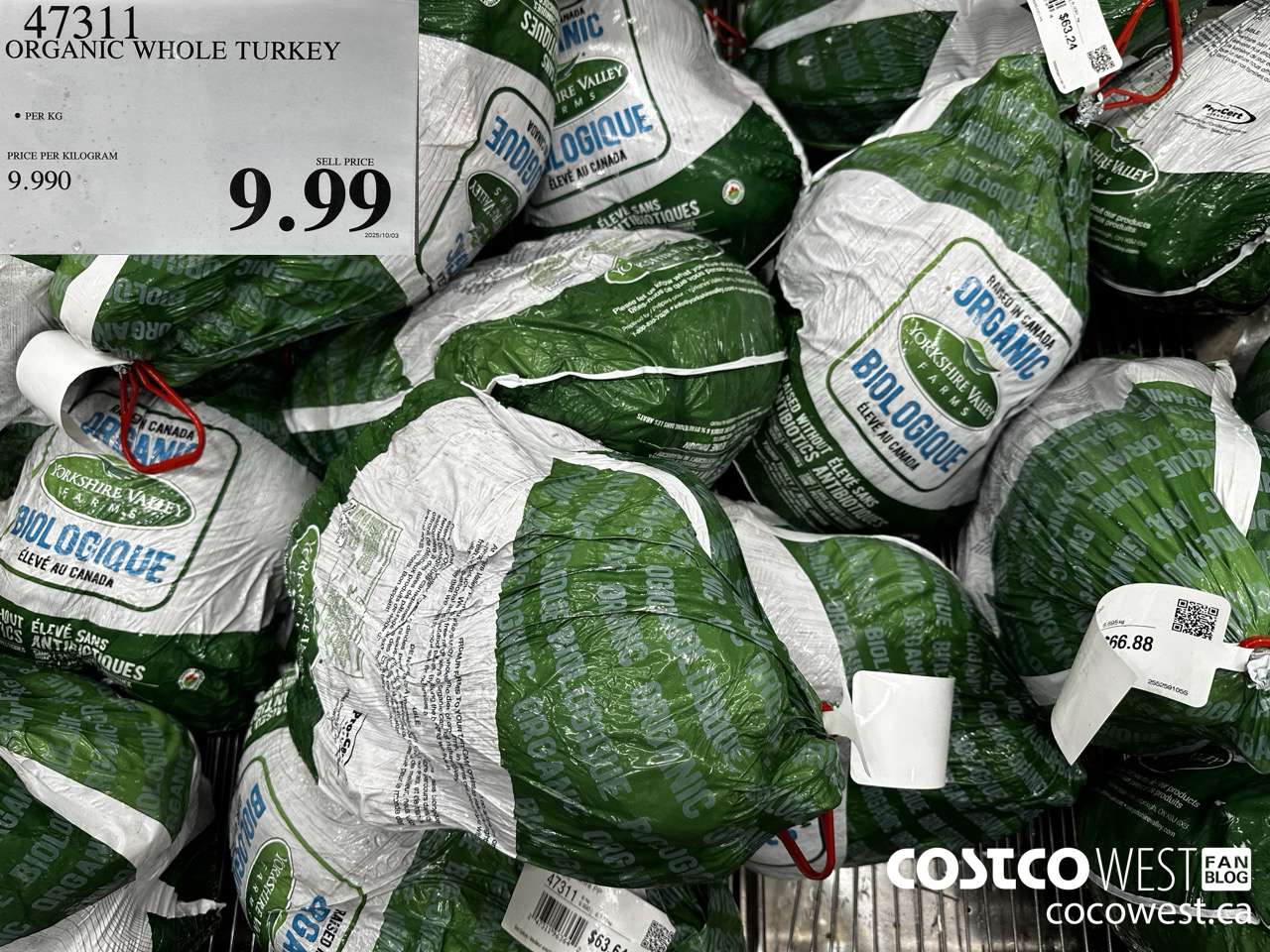 47311 ORGANIC WHOLE TURKEY $9.99