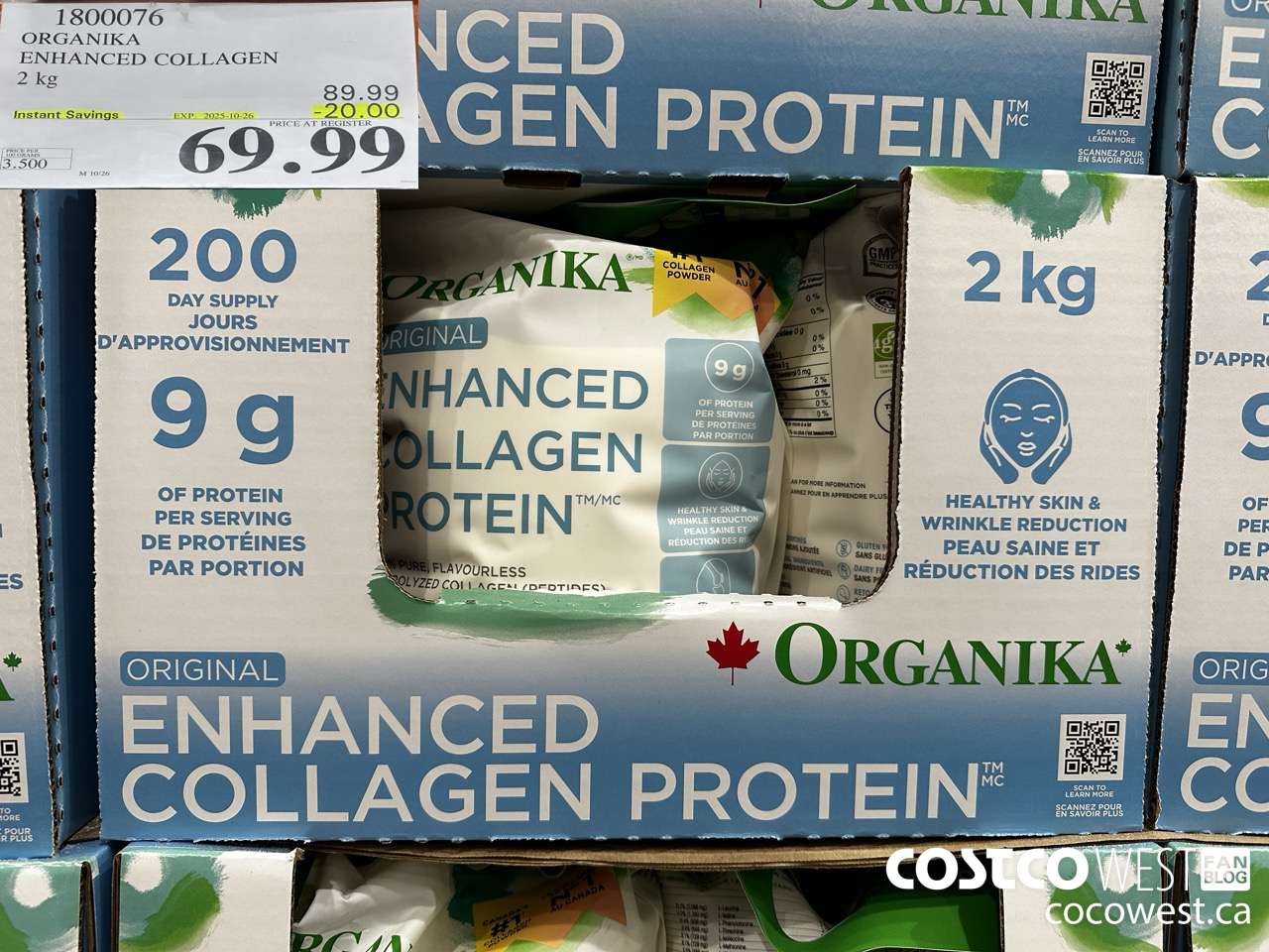 1800076 ORGANIKA ENHANCED COLLAGEN 2KG ($20.00 INSTANT SAVINGS EXPIRES ON 2025-10-26) $69.99