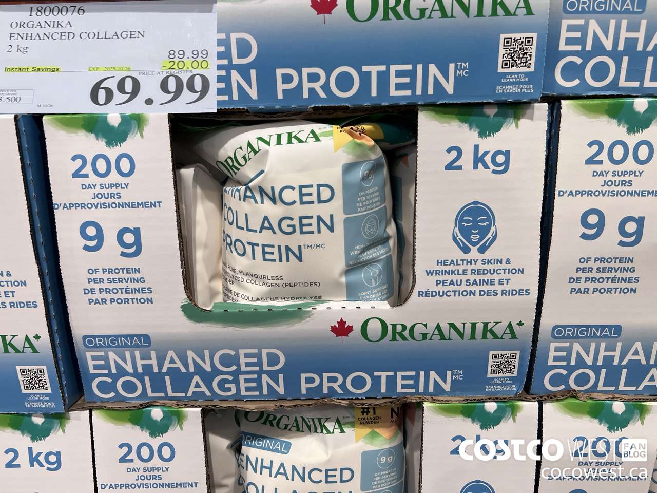 1800076 ORGANIKA ENHANCED COLLAGEN 2KG ($20.00 INSTANT SAVINGS EXPIRES ON 2025-10-26) $69.99