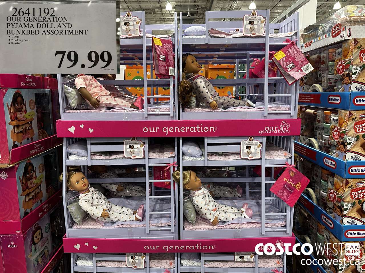 2641192 OUR GENERATION PYJAMA DOLL AND BUNKBED ASSORTMENT $79.99
