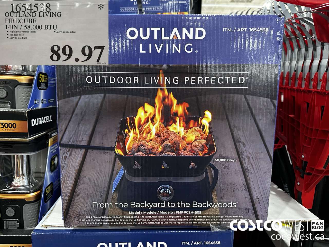 1654538 OUTLAND LIVING FIREBOWL 14IN / 58,000 BTU $89.97