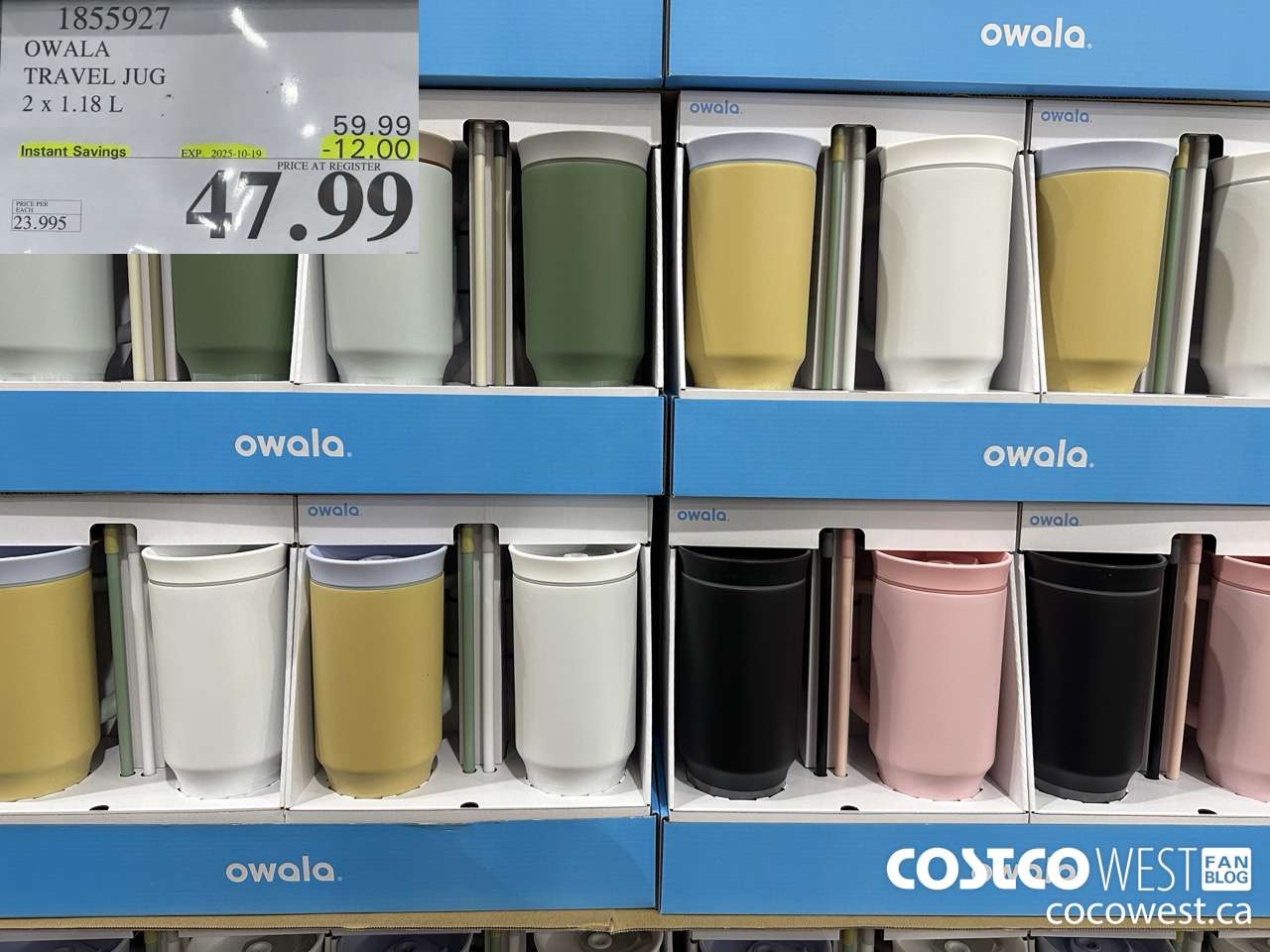 1855927 OWALA TRAVEL JUG PACK OF 2 ($12.00 INSTANT SAVINGS EXPIRES ON 2025-10-19) $47.99