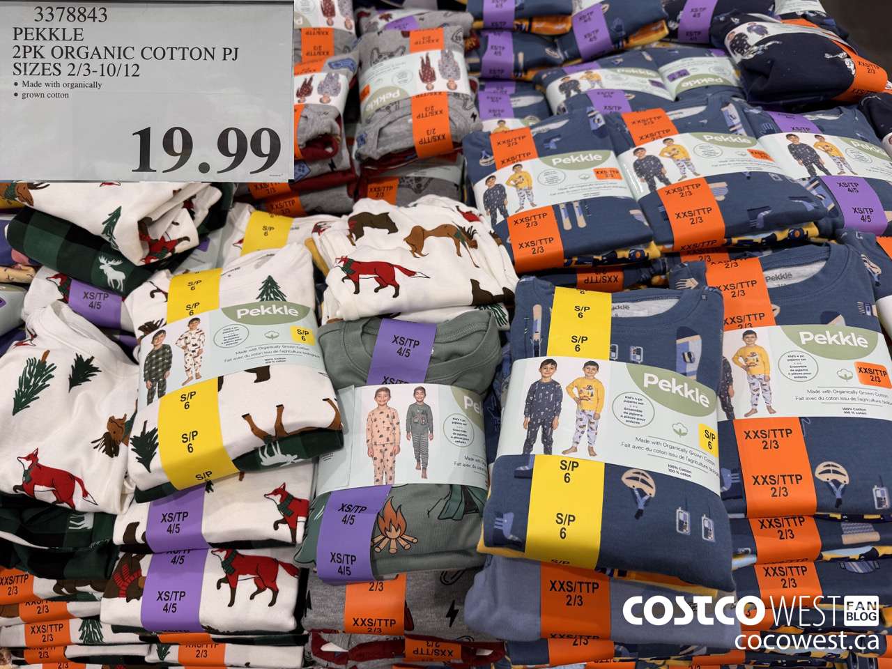 3378843 PEKKLE 4PC ORGANIC COTTON PJ SIZES 2/3-10/12 $19.99