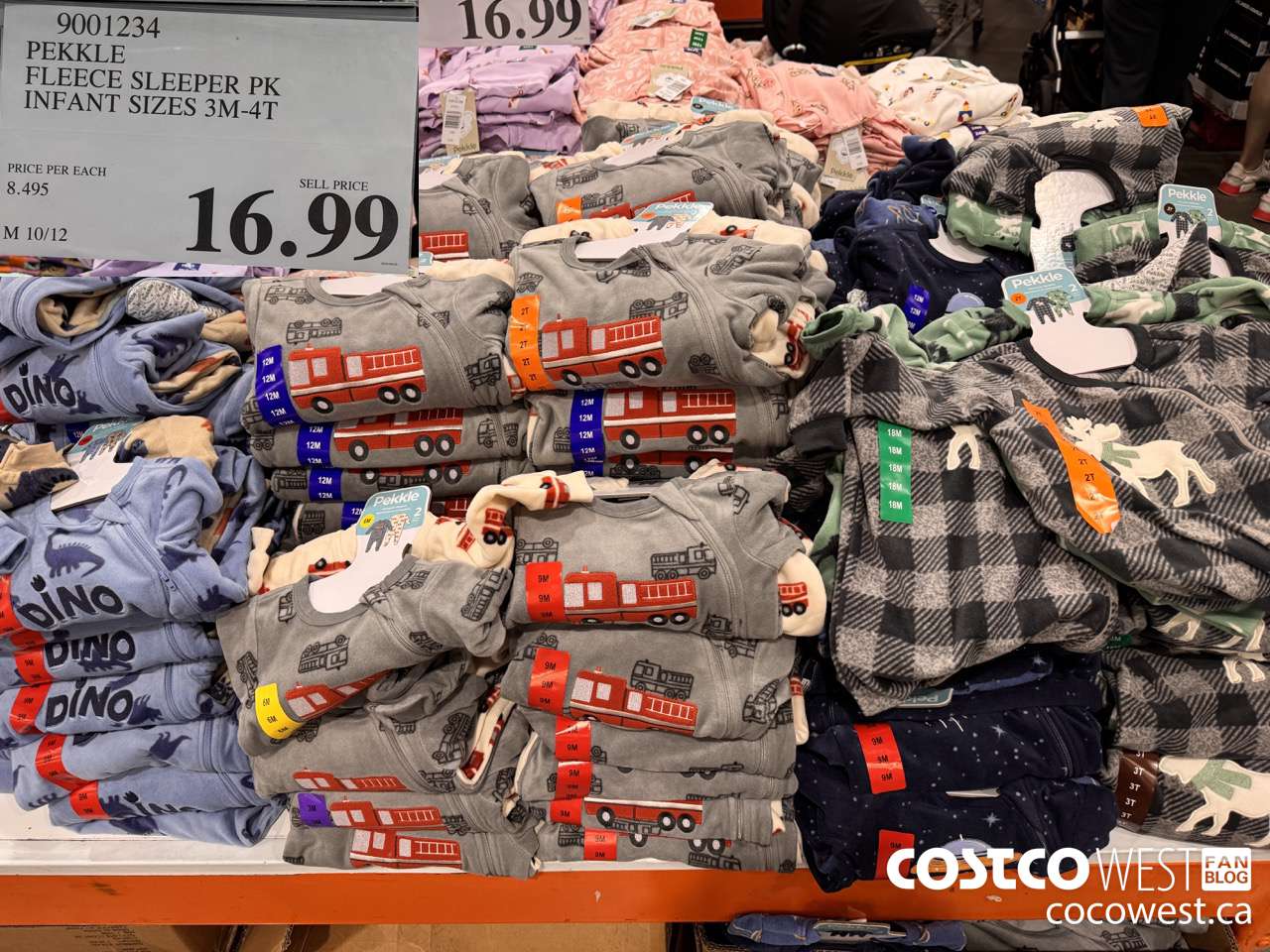 9001234 PEKKLE FLEECE SLEEPER INFANTS SIZES 3M-4T $16.99