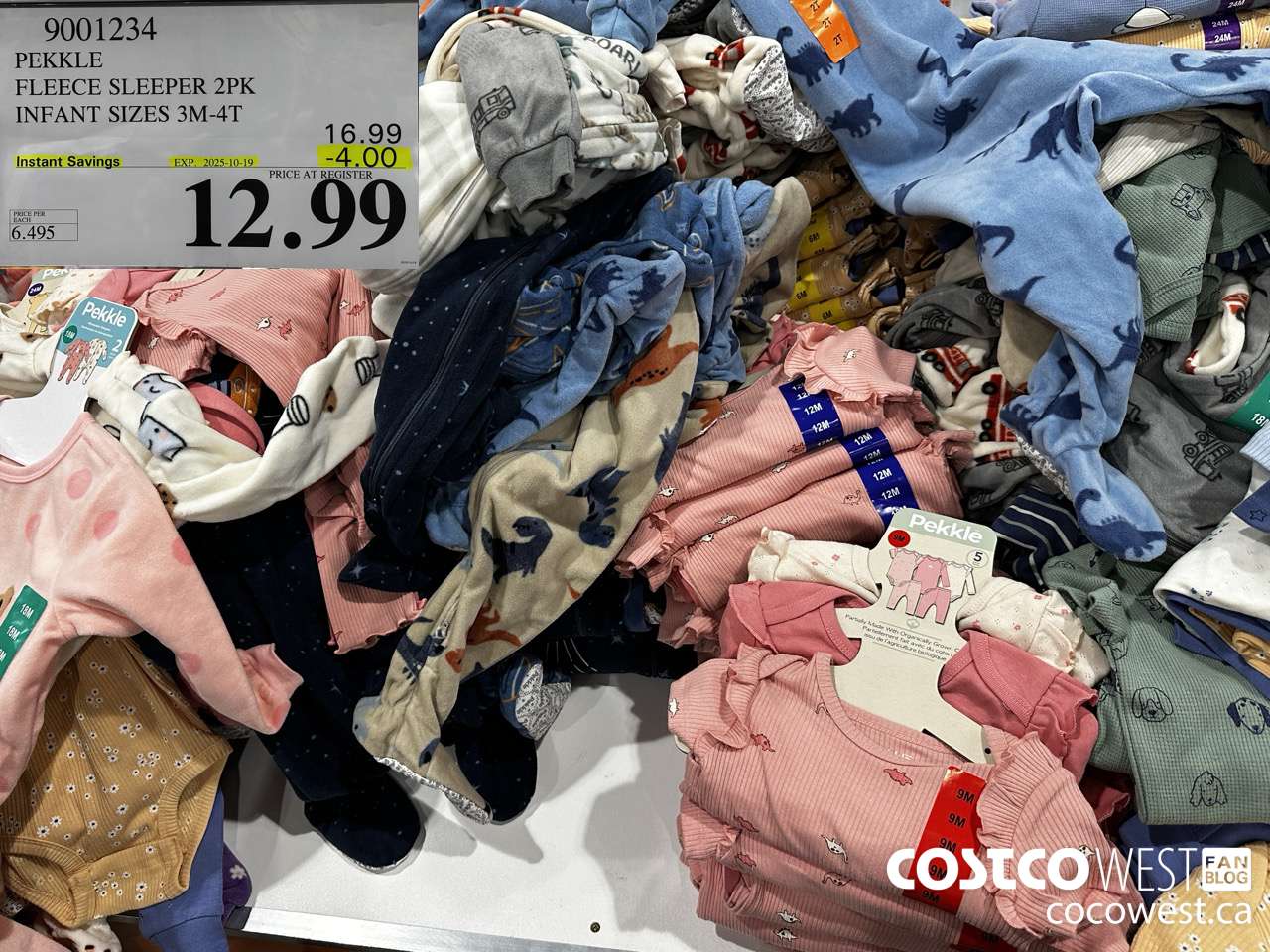 9001234 PEKKLE FLEECE SLEEPER INFANTS SIZES 3M-4T ($4.00 INSTANT SAVINGS EXPIRES ON 2025-10-19) $12.99